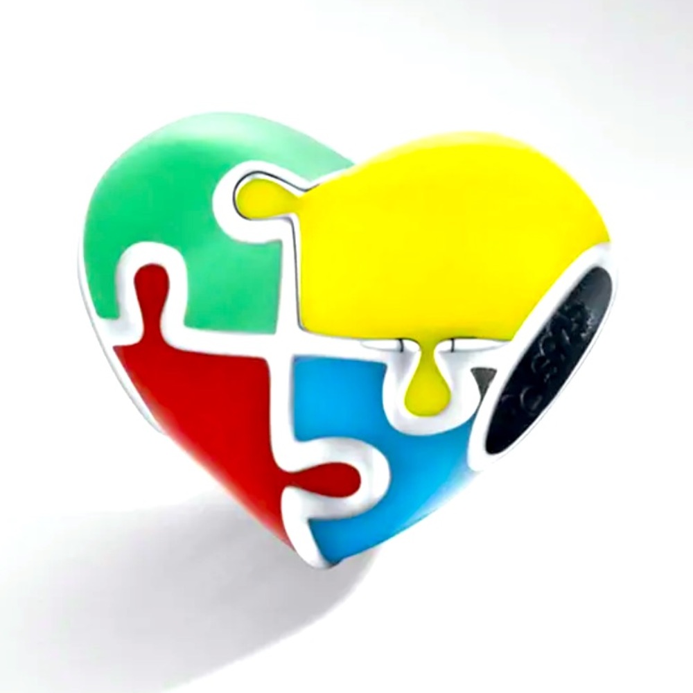 New Autism Awareness Charm Bead Fits Original Pandora Bracelet